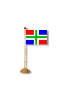 Tafel vlag met standaard Groningen