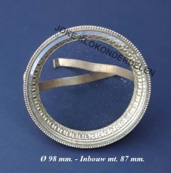 Franse pendule deur = geslepen vlak glas= 41548