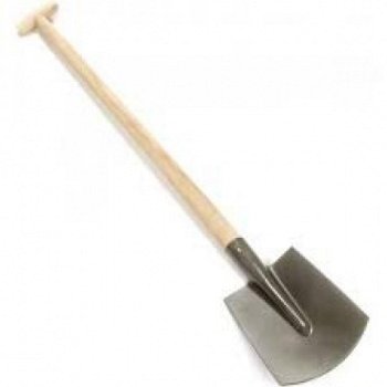 Spade met steel Stevige spade met een lange steel. Lengte cica 121 cm. - 1