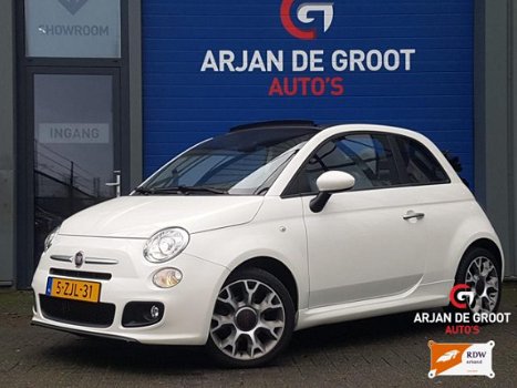 Fiat 500 - Cabrio 80PK Leder Xenon nieuwstaat NAP - 1