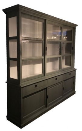 Buffetkast Putten Engels groen - wit 260 x 50/40 x 240cm - nr. 1