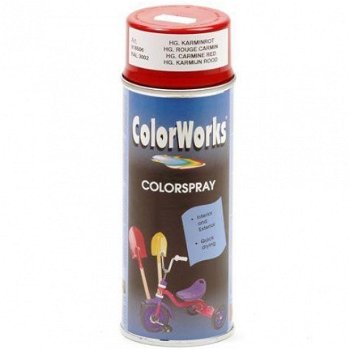 COLORWORKS RAL3002 ROOD 400 ML - 1