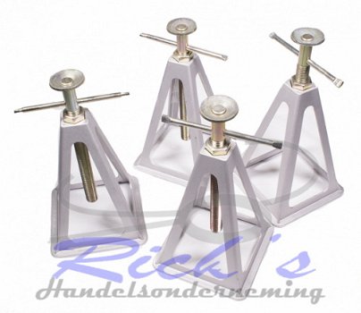 Steunenset assteun van aluminium (4 stuks) caravansteun - 1