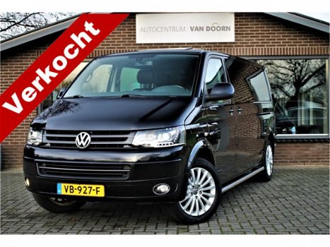 Volkswagen Transporter - 2.0 TDI 180pk | DSG | Lang | DC | Leer | 2x Sch.deur | Xenon | Schdak | Mar - 1