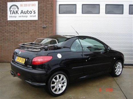 Peugeot 206 CC - 2.0-16V Zwart/Airco Climate/Leer/NAP - 1