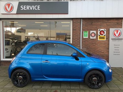 Fiat 500 - 0.9 TwinAir Turbo 500S | leder bekleding | parkeer sensor | lichtmetalen wielen | - 1