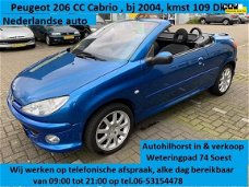 Peugeot 206 CC - 1.6-16V , Zeer nette auto, Diverse Cabrio op voorraad inruil bespreekbaar