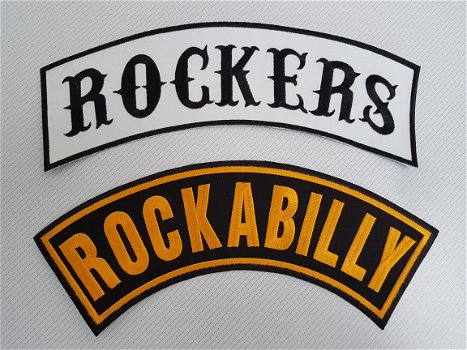 RockaBilly , Rockers Rugpatch - Embleem Stof - 1