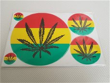 Sticker set Marihuana - Rasta - Reggae - Bob Marley