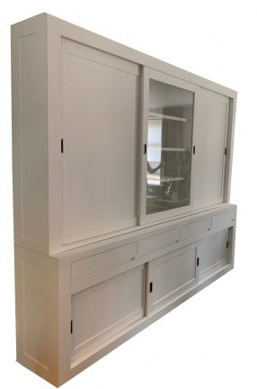 Buffetkast Vaassen XXL wit dichte zijdeuren greeploos 300 x 220cm - nr. 1