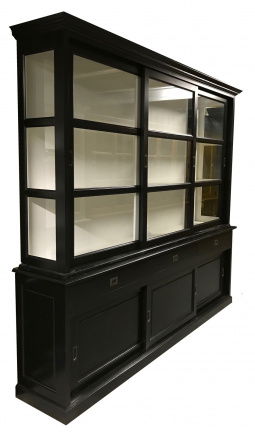 Buffetkast Putten zwart - wit 260 x 50/40 x 240cm - nr. 1