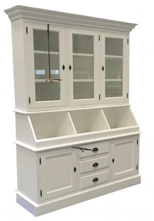 Witte buffetkast met open bakken 150cm breed - nr. 1