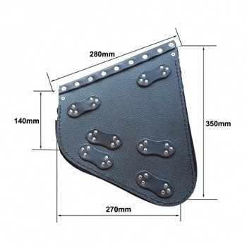 Leren Motortas Softail Dragstar Harley Zadeltas Motor Tas Zijtas - 5