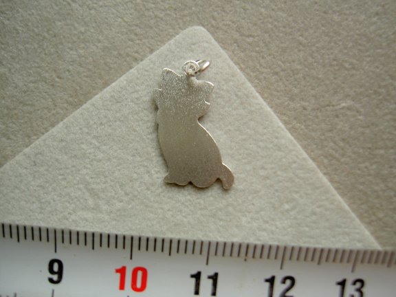 Zilveren poes kat hanger - Afbeelding 4