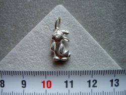 Zilveren Konijn 12.5 mm (massief)