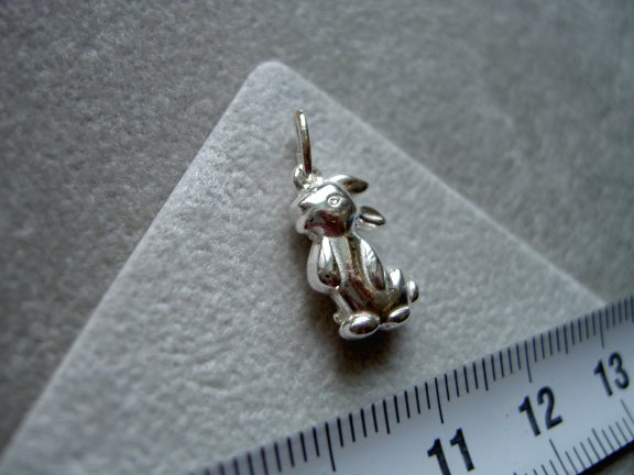 Zilveren Konijn 12.5 mm (massief) - Afbeelding 2
