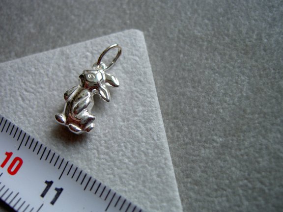 Zilveren Konijn 12.5 mm (massief) - Afbeelding 3