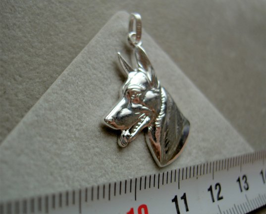 Zilveren herdershond herder hanger groot - Afbeelding 3