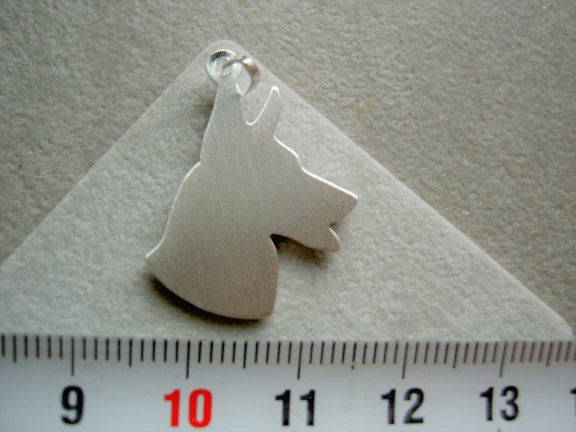 Zilveren herdershond herder hanger groot - Afbeelding 4