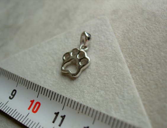 Zilveren hondenpoot hanger pootafdruk hond - Afbeelding 3