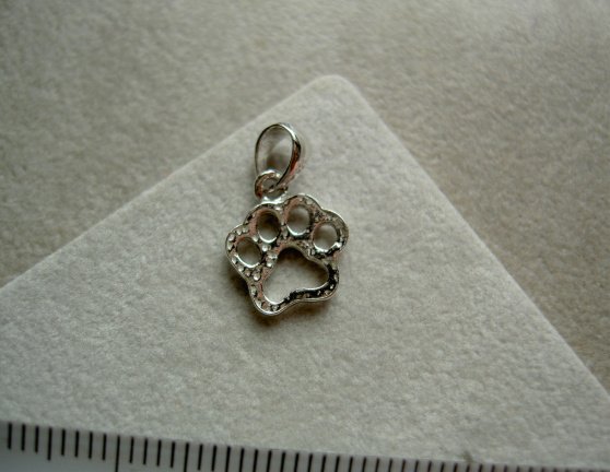 Zilveren hondenpoot hanger pootafdruk hond - Afbeelding 4
