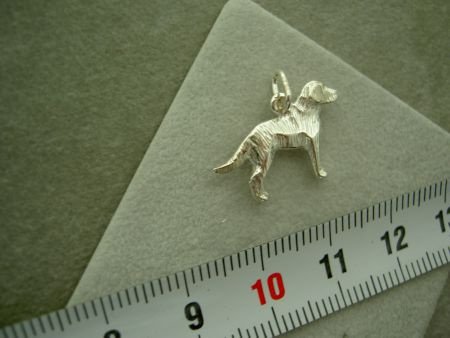 Zilveren hond hondje hanger (19 mm) - Afbeelding 2