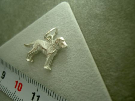 Zilveren hond hondje hanger (19 mm) - Afbeelding 3