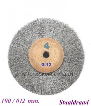 Rond borstel = gegolfde staaldraad = 35519 - nr. 1