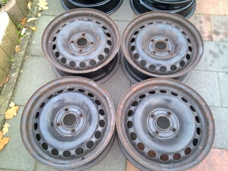 4 Stalen Velgen Opel Corsa D Astra 14 inch 4x100 Wieldoppen - 3