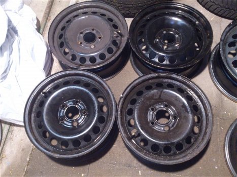 4 Stalen Velgen Saab 9-3 9-5 900 15 Inch 5x110 - 3