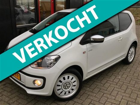 Volkswagen Up! - 1.0 high up White Edition navi airco 16''inch l.v 2012bj.nw.apk service garantie - 1