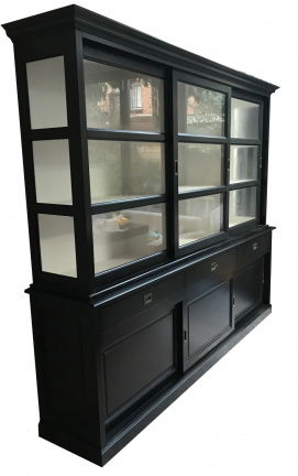 Buffetkast Putten zwart - wit 260 x 50/40 x 220cm - nr. 1