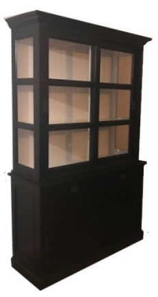 Buffetkast Putten zwart - wit 140 x 50/40 x 220cm - nr. 1