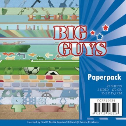 Yvonne Creations, Paperpad - Big Guys ; YCPP10024 - nr. 1