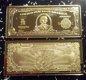 4x 4 Troy Oz 24K .999 layered Gold (goud) USA $ BILL baren! - 2 - Thumbnail