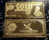 4x 4 Troy Oz 24K .999 layered Gold (goud) USA $ BILL baren! - 3 - Thumbnail