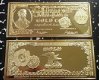 4x 4 Troy Oz 24K .999 layered Gold (goud) USA $ BILL baren! - 5 - Thumbnail