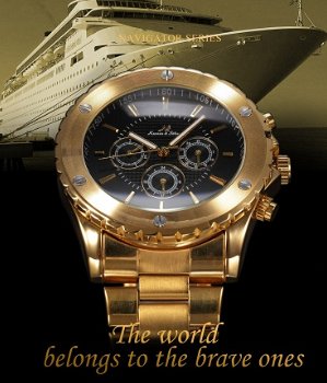 Kronen&Sohne automatic goud Navigator Horloge!! - 1
