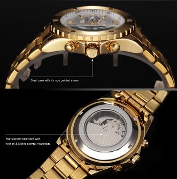Kronen&Söhne automatic goud Navigator Horloge!! - 3