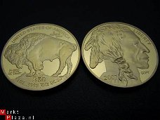 1 Troy Oz 100 Mills 24K .999 gouden $50 Buffalo munt