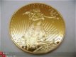 1 Troy Oz 100 Mills 24K gouden $50 Liberty Eagle munt!! - 2 - Thumbnail