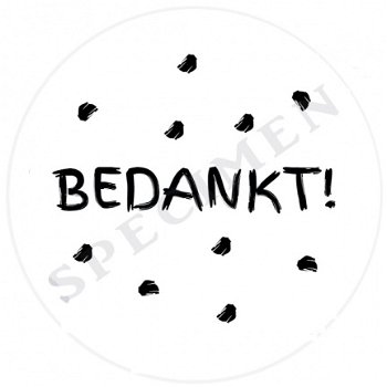 Witte stickers thank you unicorn Ø 40mm (24 stuks) - 5