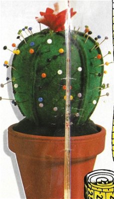 patroon 99 cactus van vilt,speldenkussen