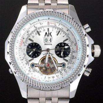 Alias kim Homme automatic Tourbillon Aviator Horloge!!! - 8
