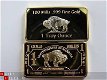 1 Troy Oz 100 Mills 24K .999 Gold (goud) USA Bison baar! - 2 - Thumbnail