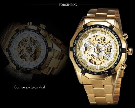 Automatic Forsining skeleton Sports Design Horloge!!! - 2