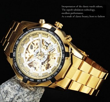 Automatic Forsining skeleton Sports Design Horloge!!! - 5