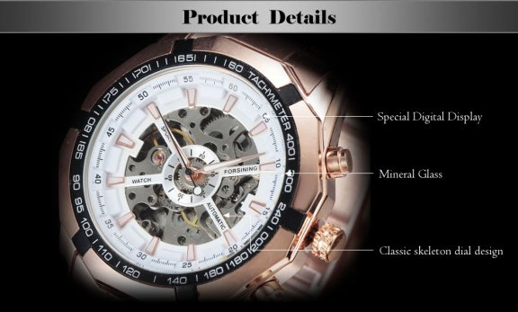 Automatic Forsining skeleton Sports Design Horloge!!! - 6