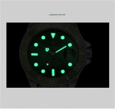 TEVISE automatic Submariner Horloge!! - 6