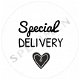 Witte stickers special delivery Ø 40mm (24 stuks) - 1 - Thumbnail